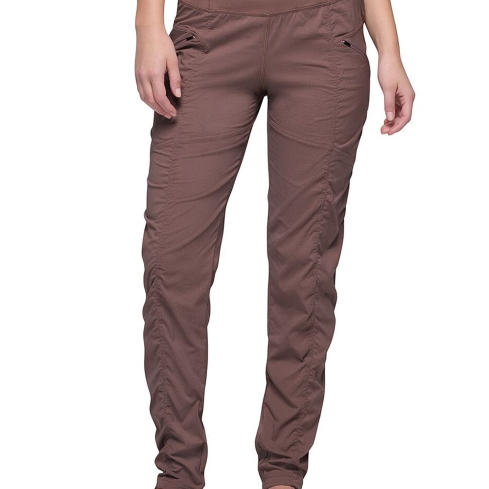 Prana Women's Koen straight leg Pants xs long, BURGANDY color